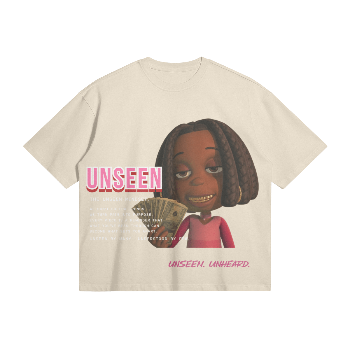 LIBBY BOXY TEE - UNSEEN. UNHEARD.