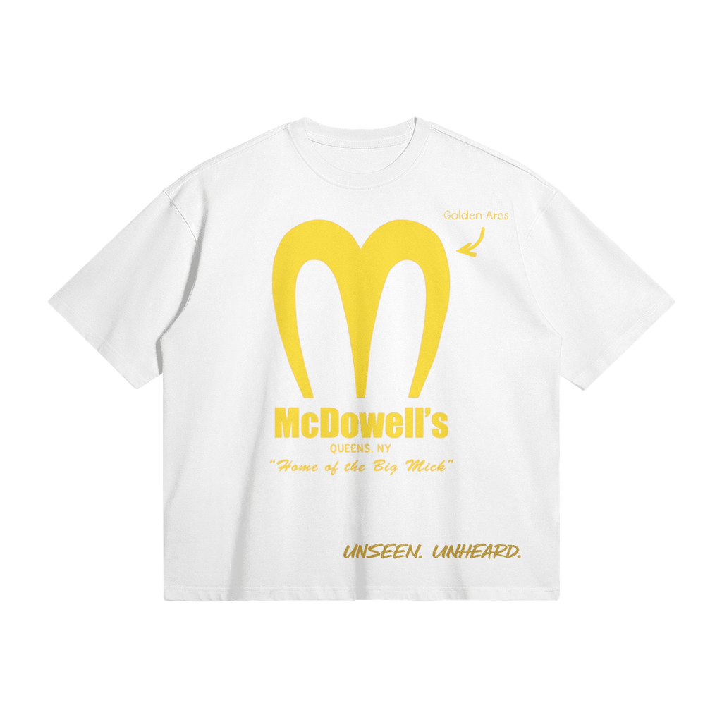 MCDOWELL'S BOXY TEE - UNSEEN. UNHEARD.