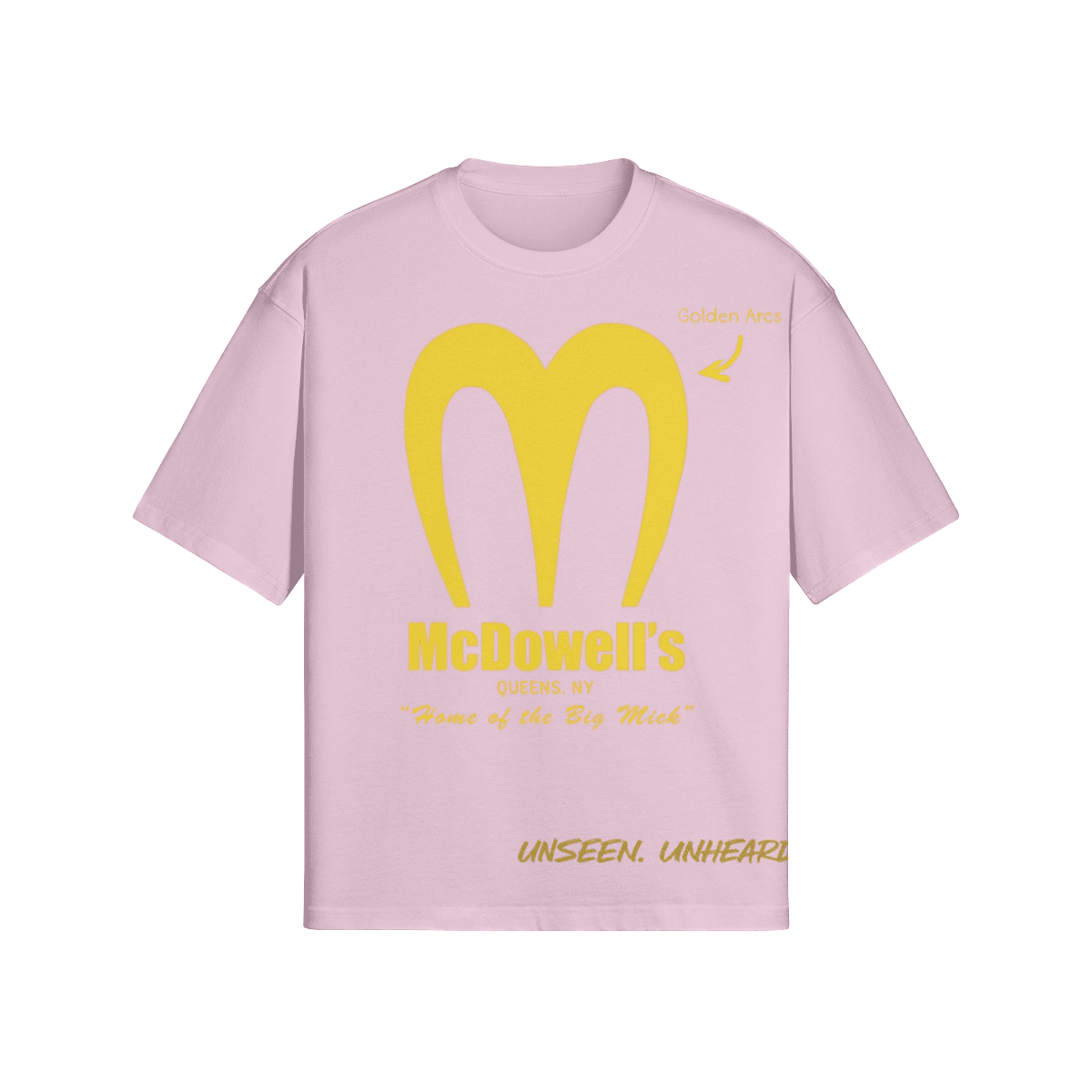 MCDOWELL'S BOXY TEE - UNSEEN. UNHEARD.