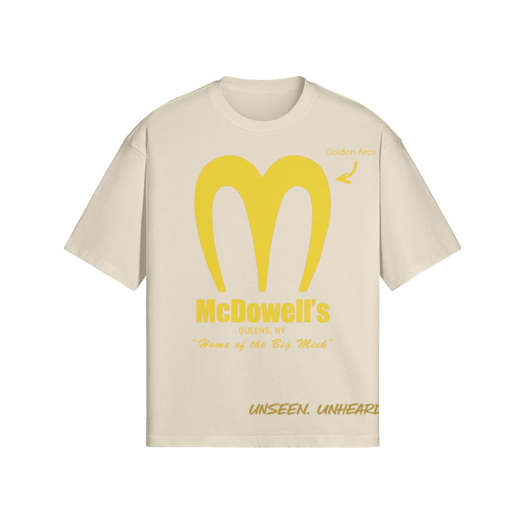 MCDOWELL'S BOXY TEE - UNSEEN. UNHEARD.
