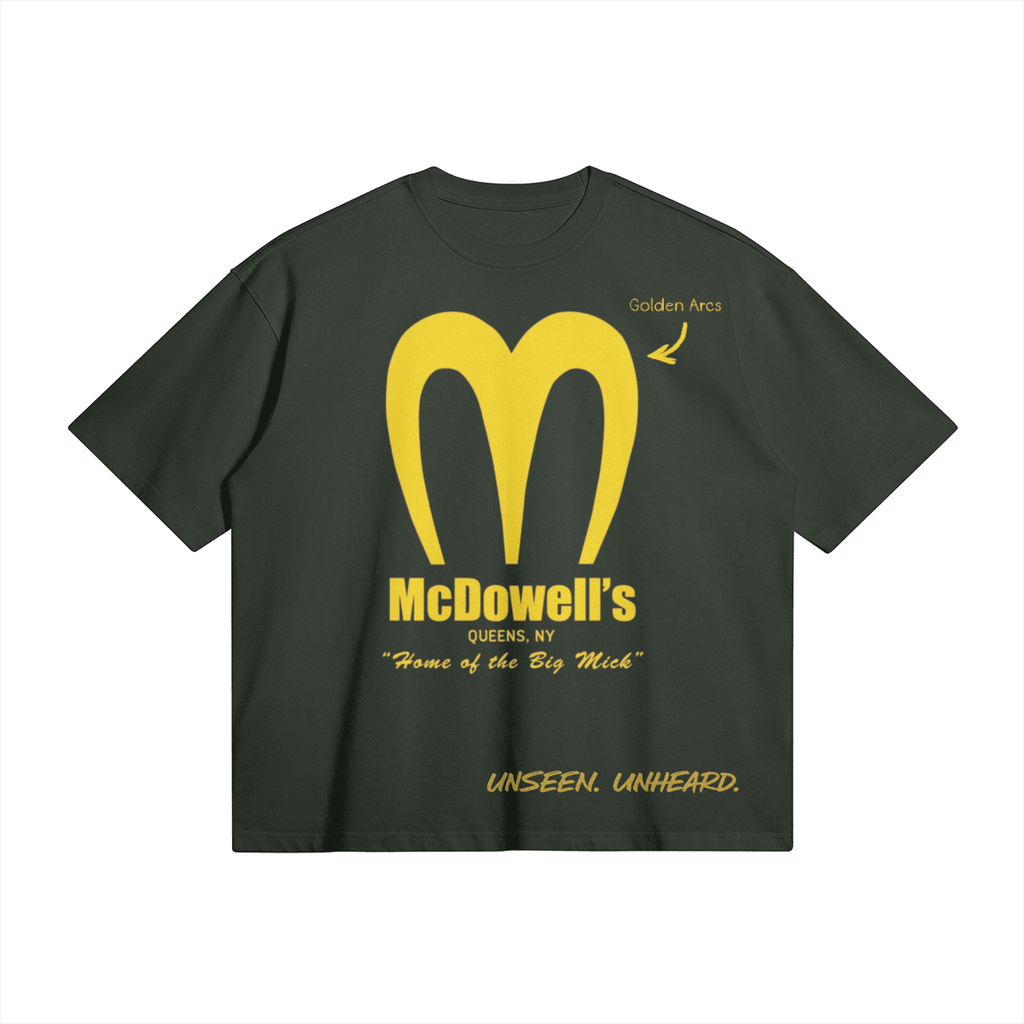 MCDOWELL'S BOXY TEE - UNSEEN. UNHEARD.
