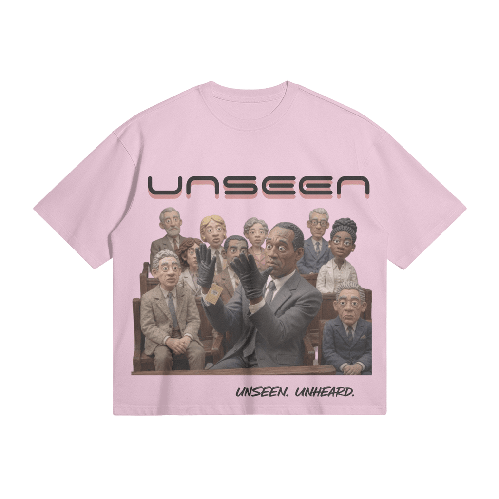 NOT GUILTY BOXY TEE - UNSEEN. UNHEARD.
