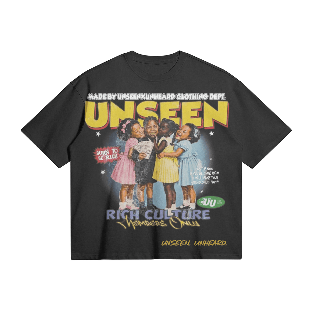 RICH CULTURE BOXY TEE - UNSEEN. UNHEARD.