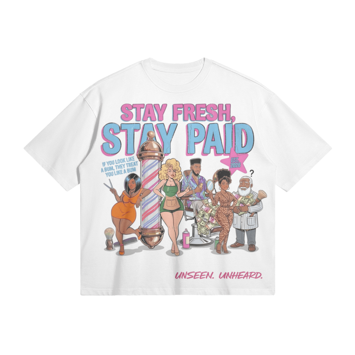STAY FRESH BOXY TEE - UNSEEN. UNHEARD.