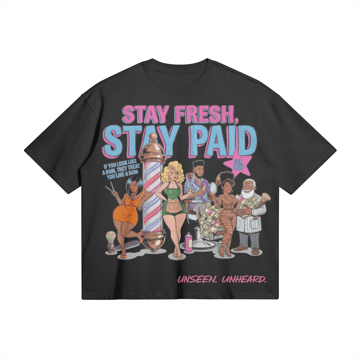 STAY FRESH BOXY TEE - UNSEEN. UNHEARD.