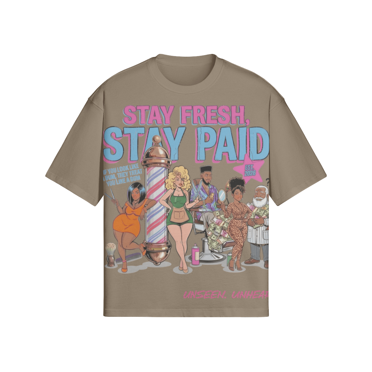 STAY FRESH BOXY TEE - UNSEEN. UNHEARD.