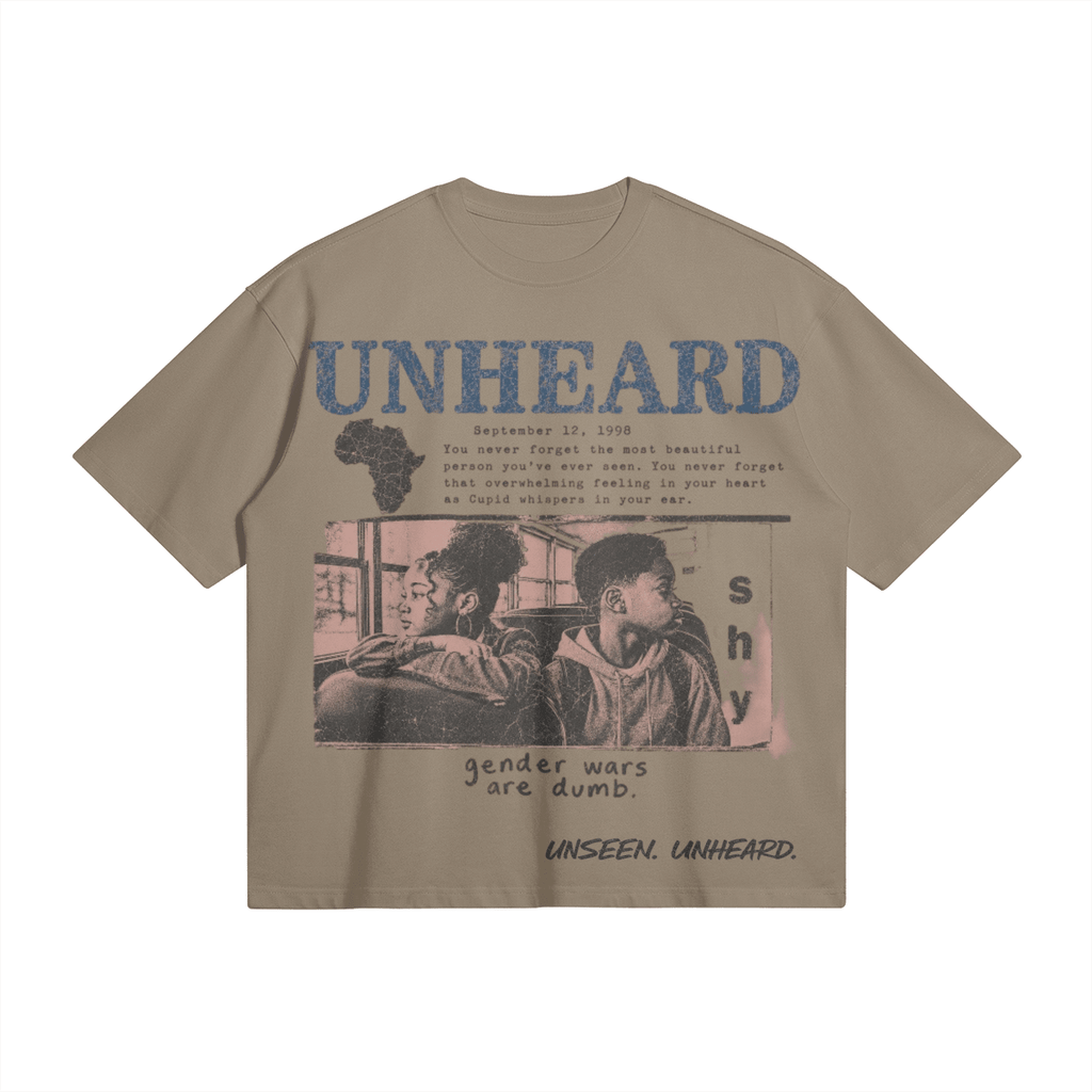 UNHEARD TOO SHY BOXY TEE - UNSEEN. UNHEARD.