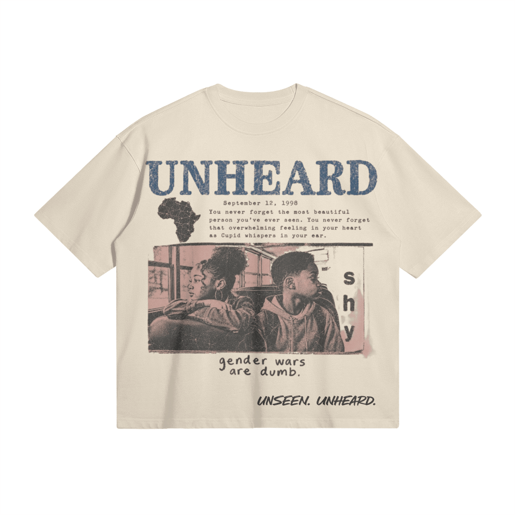 UNHEARD TOO SHY BOXY TEE - UNSEEN. UNHEARD.