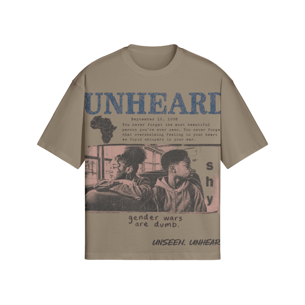 UNHEARD TOO SHY BOXY TEE - UNSEEN. UNHEARD.