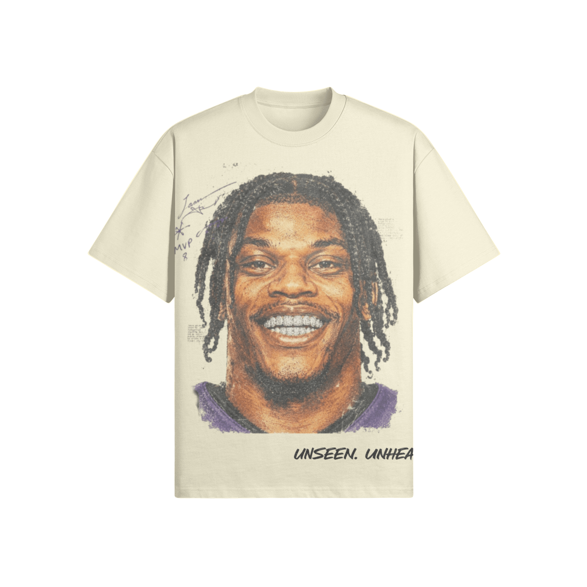 UU X MVP OVERSIZED TEE - UNSEEN. UNHEARD.