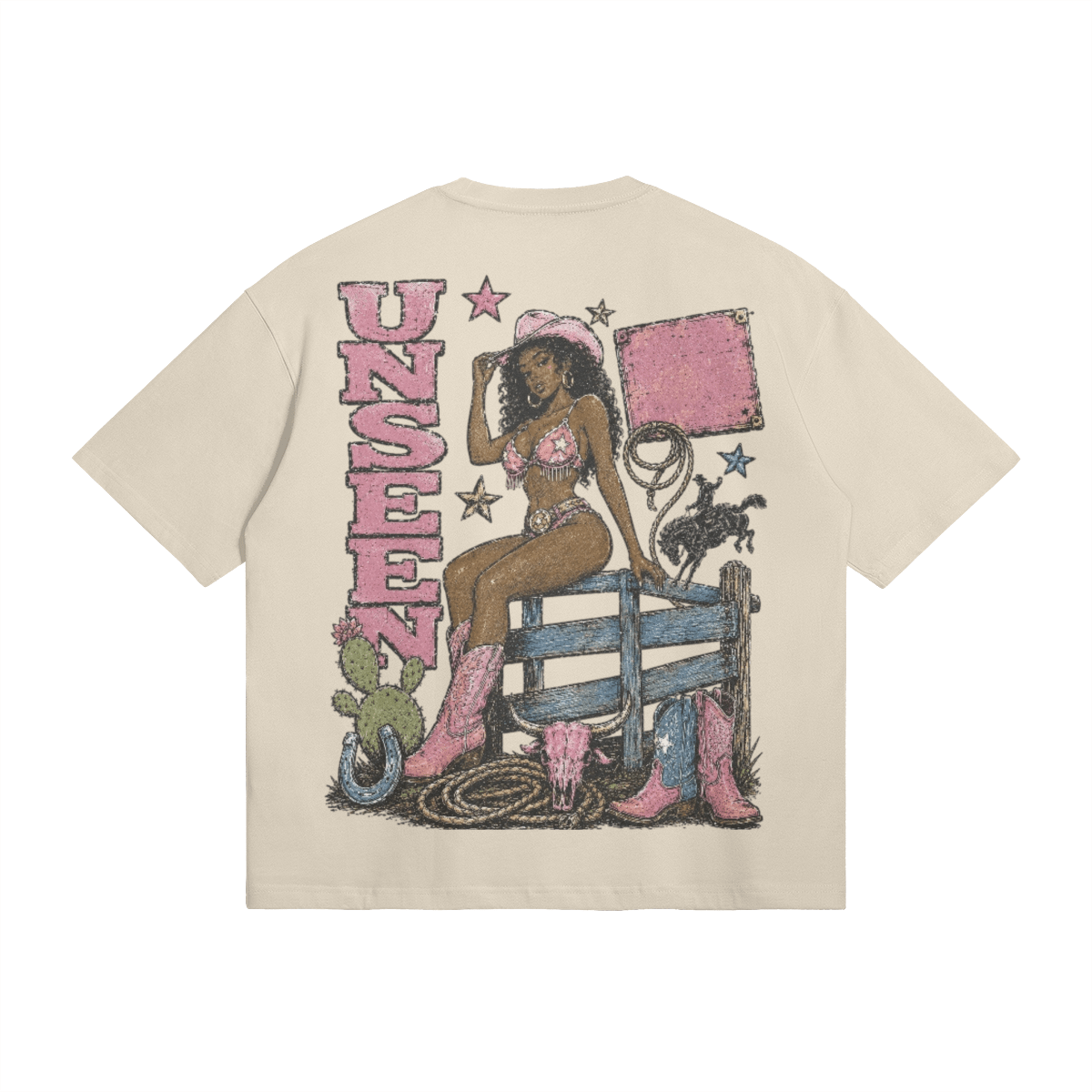 UU X RODEO CLUB BOXY TEE - UNSEEN. UNHEARD.