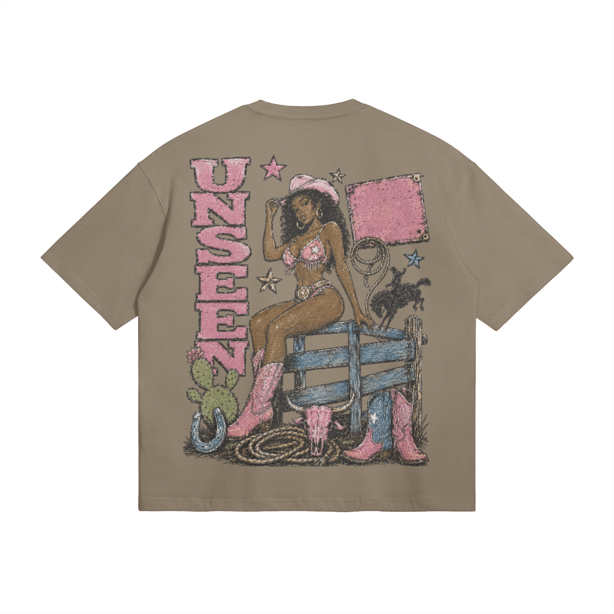 UU X RODEO CLUB BOXY TEE - UNSEEN. UNHEARD.