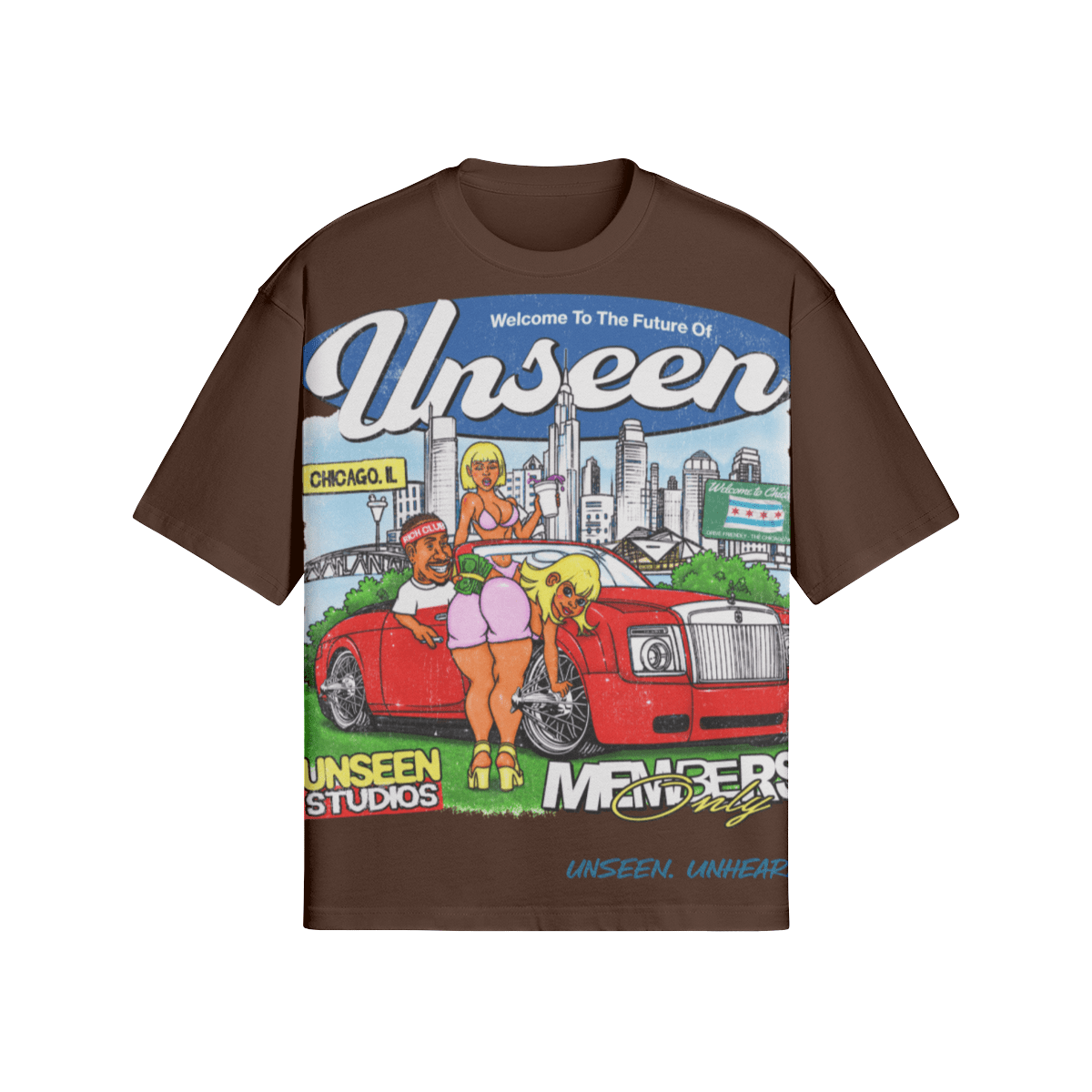 WELCOME TO THE FUTURE BOXY TEE. - UNSEEN. UNHEARD.
