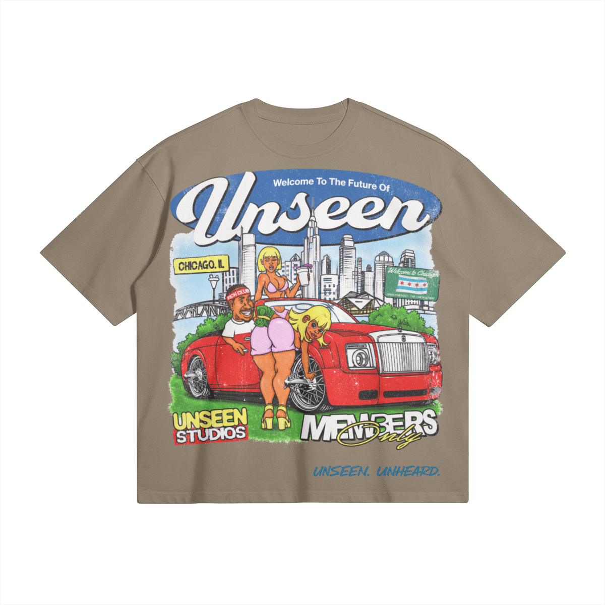 WELCOME TO THE FUTURE BOXY TEE. - UNSEEN. UNHEARD.