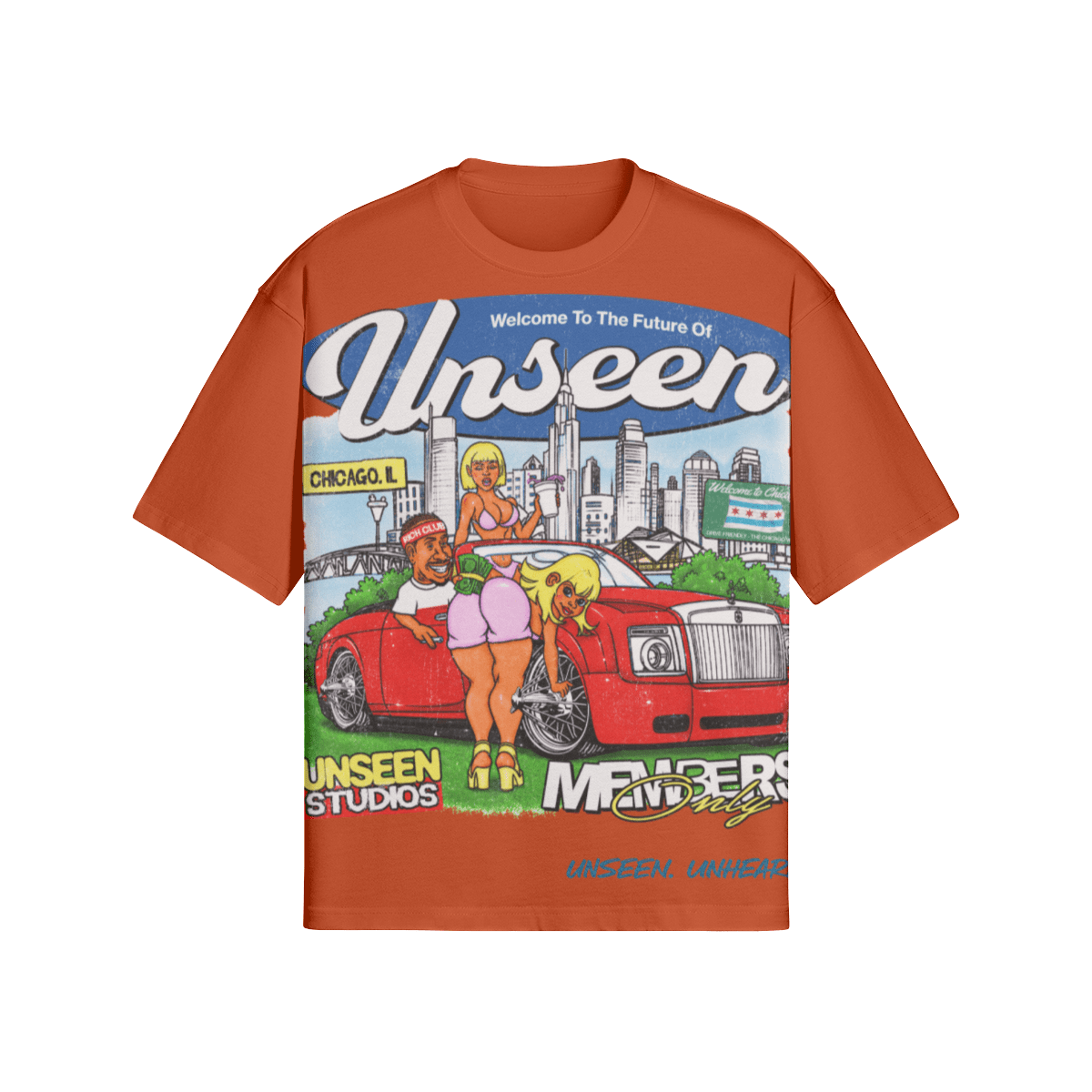 WELCOME TO THE FUTURE BOXY TEE. - UNSEEN. UNHEARD.