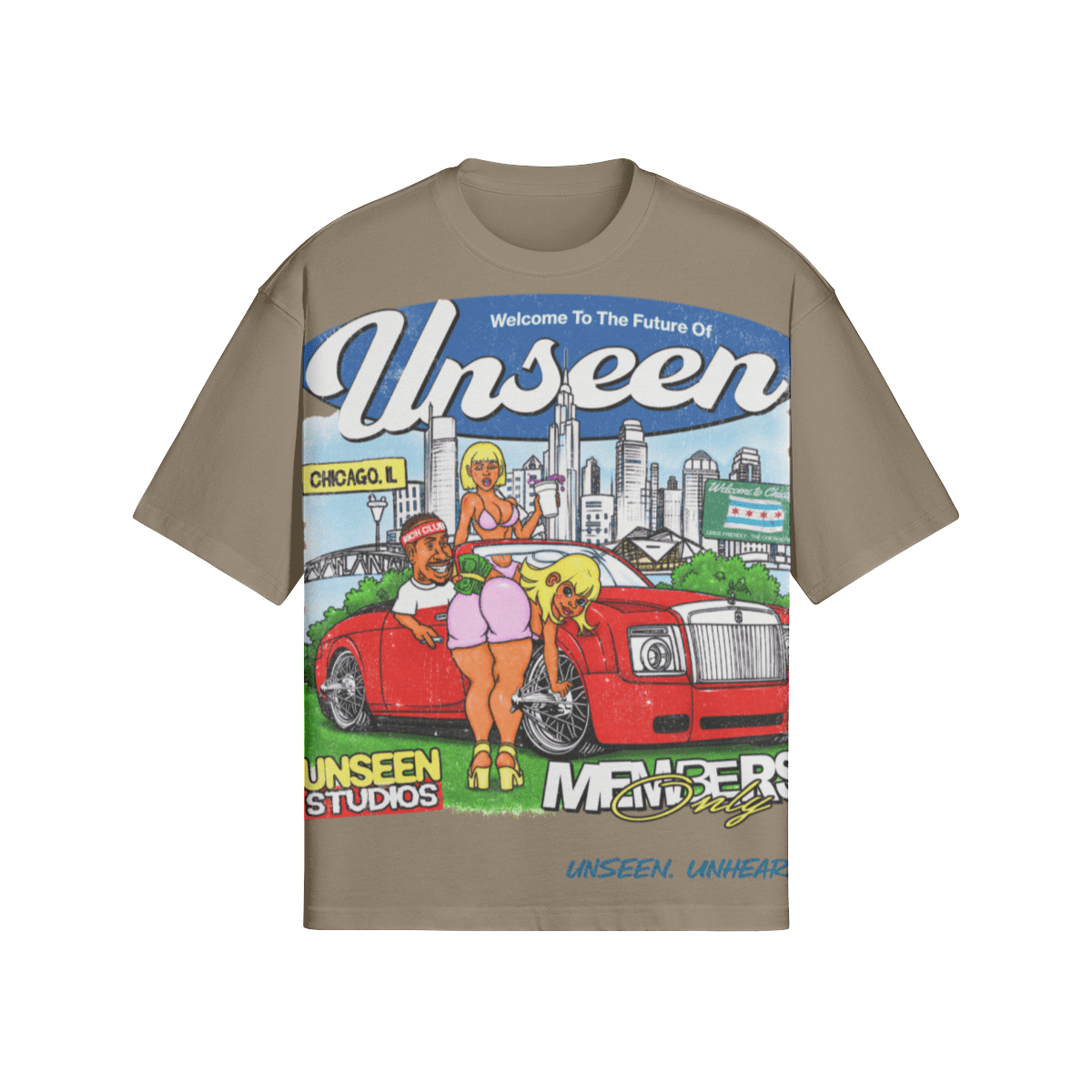 WELCOME TO THE FUTURE BOXY TEE. - UNSEEN. UNHEARD.