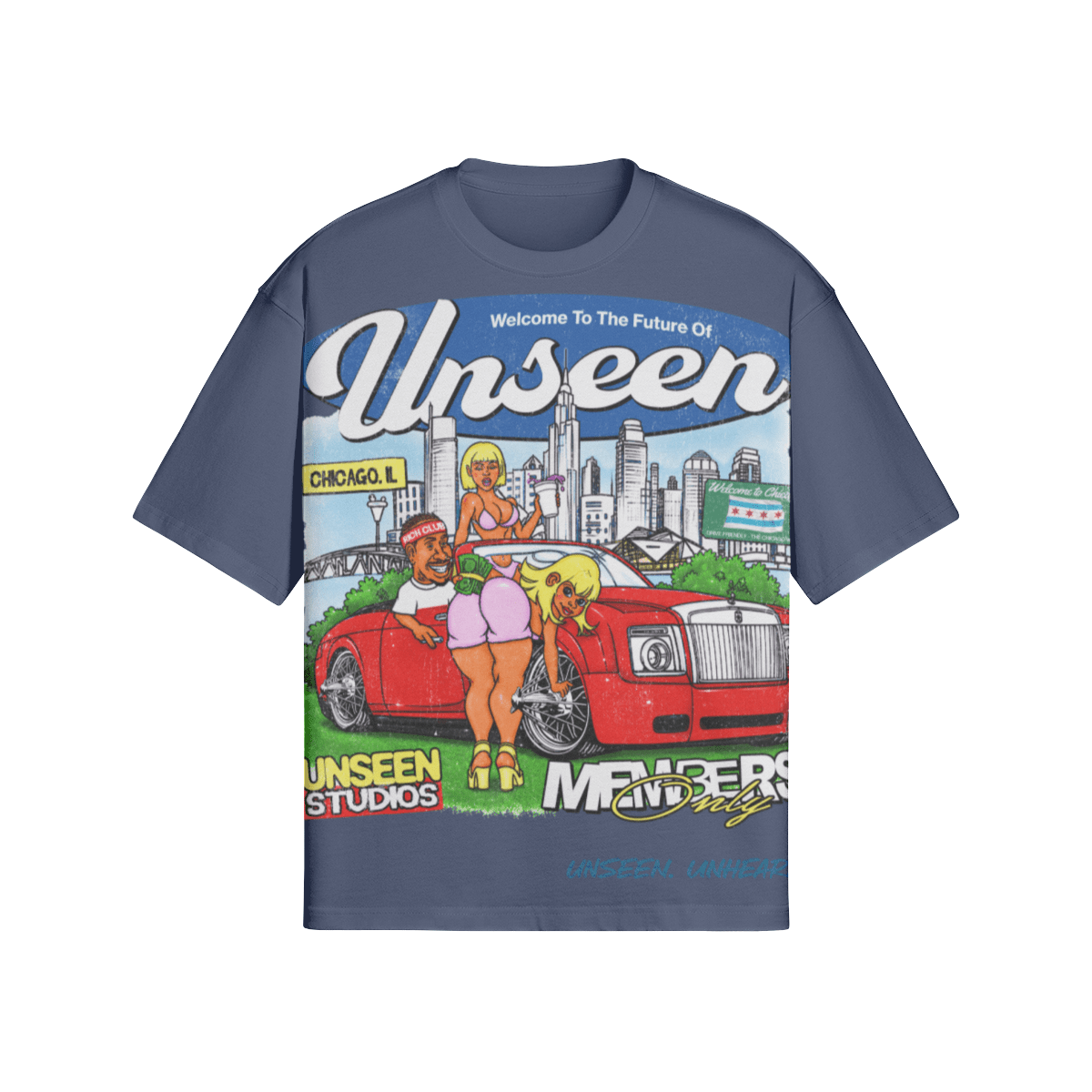 WELCOME TO THE FUTURE BOXY TEE. - UNSEEN. UNHEARD.