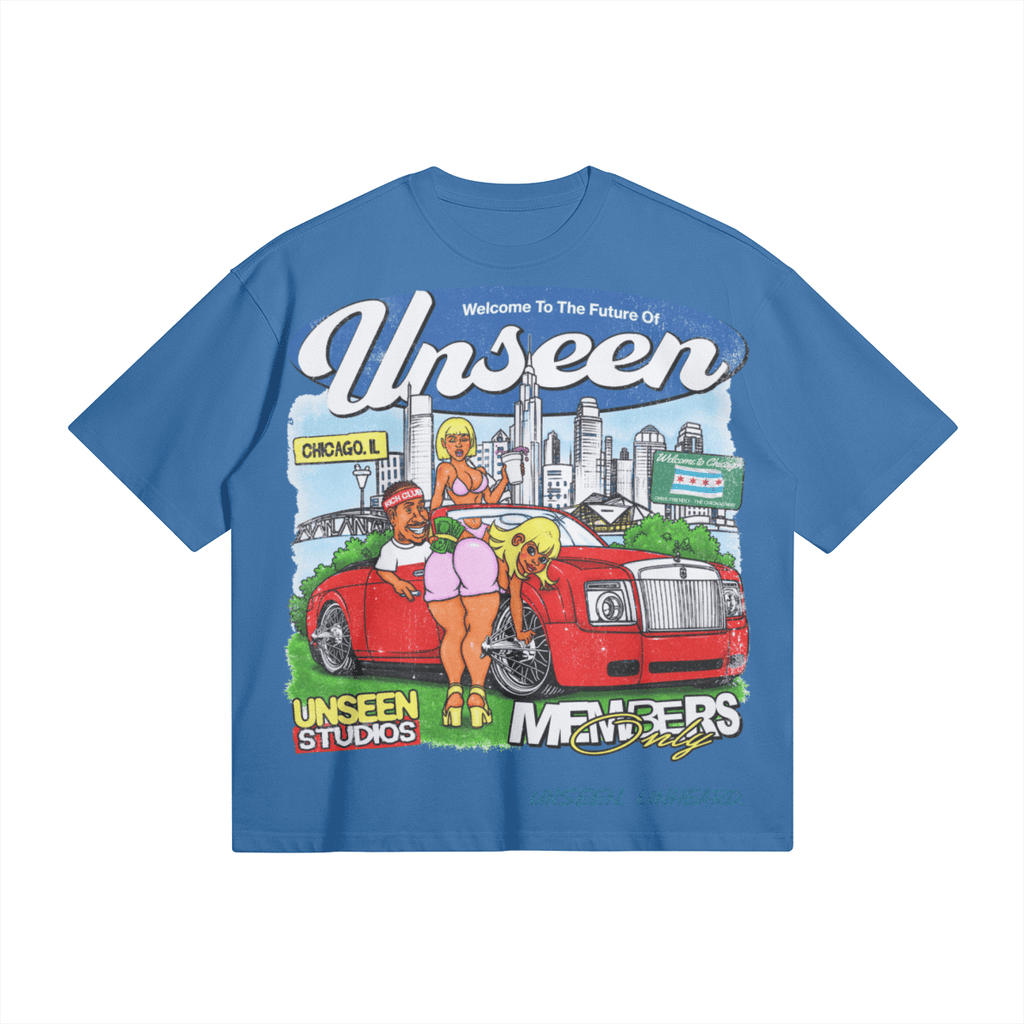 WELCOME TO THE FUTURE BOXY TEE. - UNSEEN. UNHEARD.