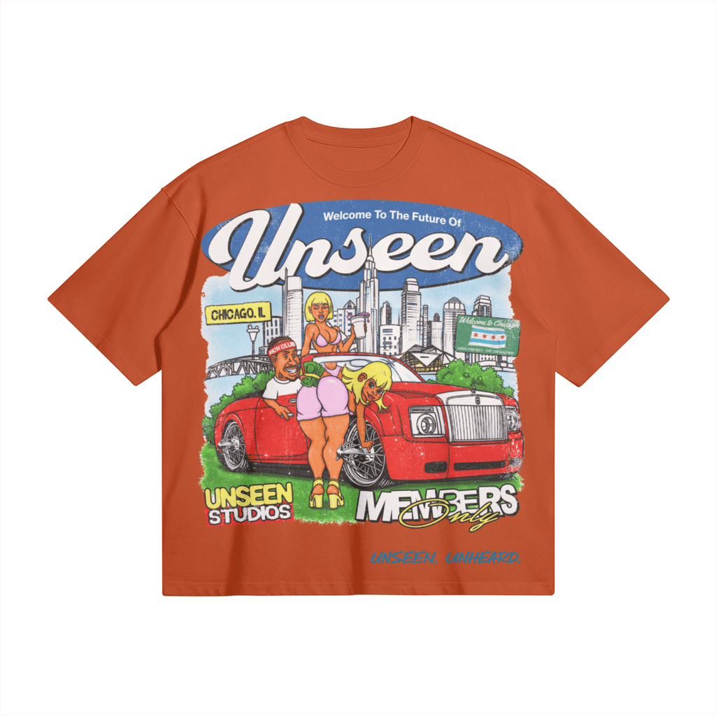 WELCOME TO THE FUTURE BOXY TEE. - UNSEEN. UNHEARD.