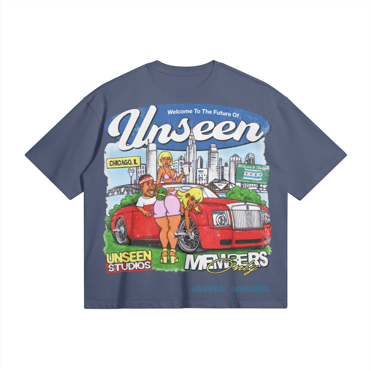 WELCOME TO THE FUTURE BOXY TEE. - UNSEEN. UNHEARD.