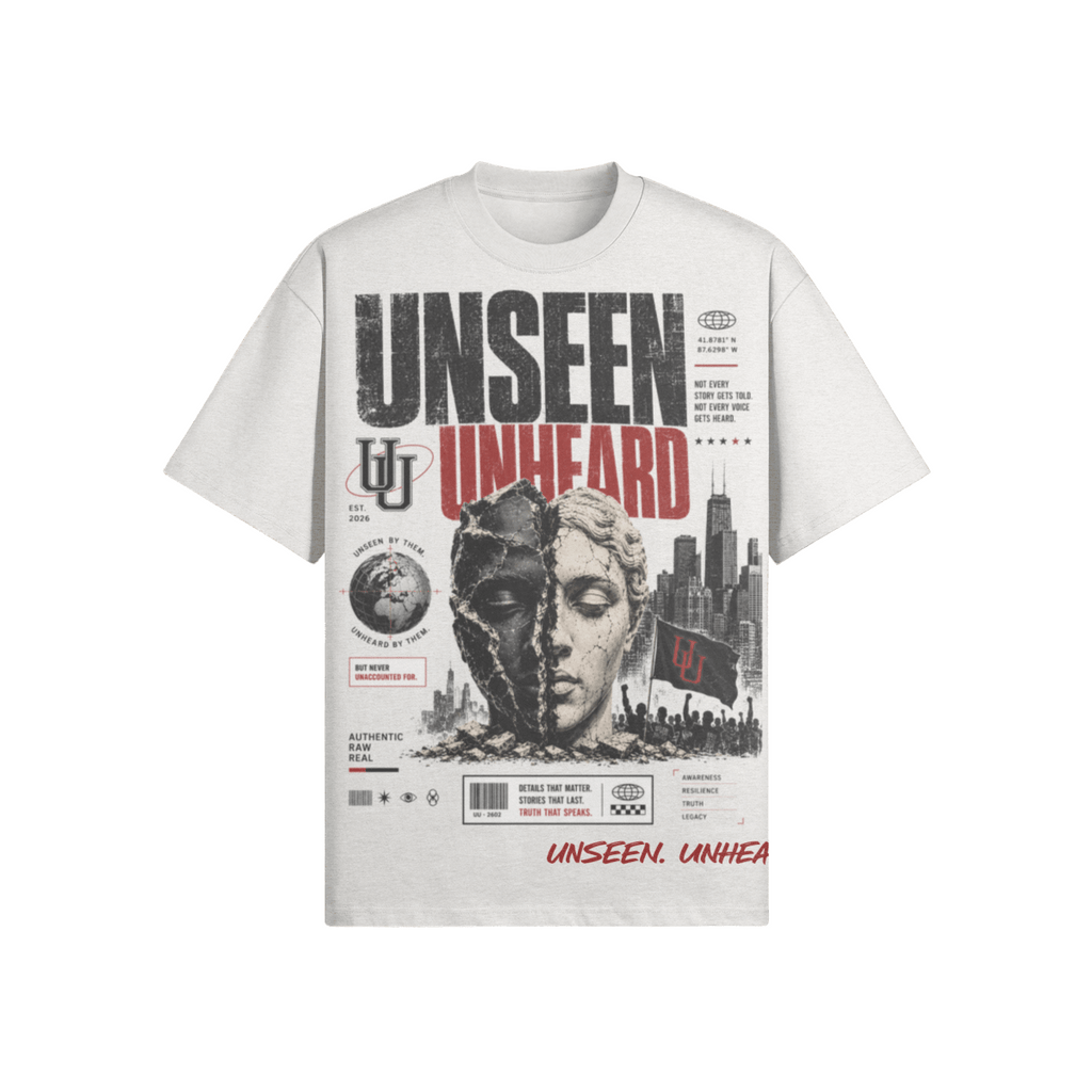 WE'RE ONE OVERSIZED TEE. - UNSEEN. UNHEARD.