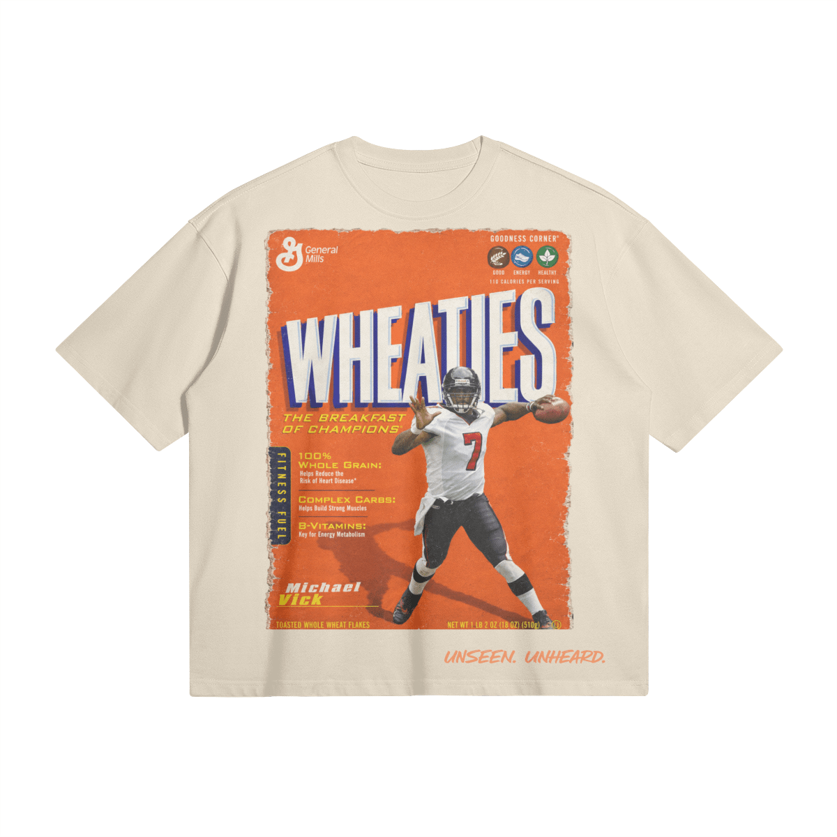 WHEATIES VICK BOXY TEE. - UNSEEN. UNHEARD.